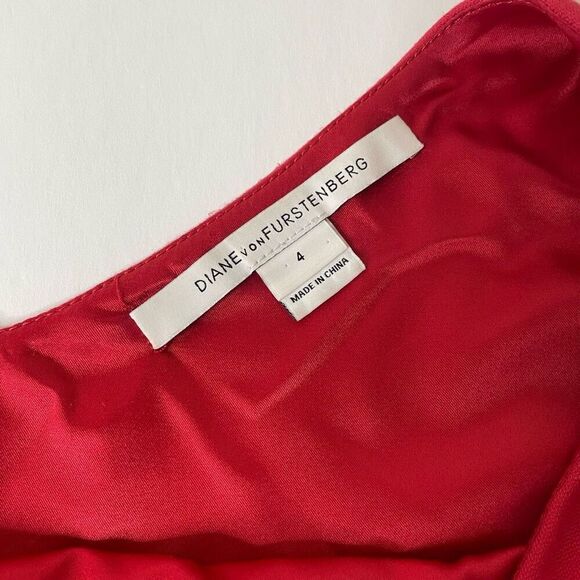 Diane von Furstenberg Jori Dress Red Size 4 - Picture 6 of 15